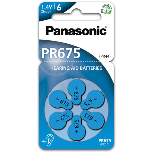 Hückmann - Batterie Hörgerätebatterie 1,4V PR675(VE 6) 675 Bli6 Panasonic