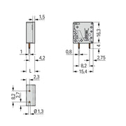 WAGO - Leiterplattenklemme Leiterplattenklemme,4 mm² 2624-3101/000-006 Maß5mm,bl − 300 Stück