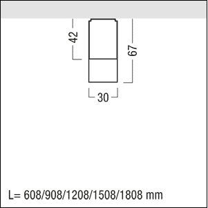 Zumtobel Group - Lichtleiste LED - Lichtbandleuchte LINARIA #42190161 830, silber