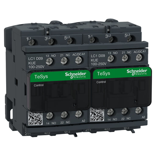 Schneider Electric - Schützkombination Wendeschützkombination LC2D09KUE 9A,100-250VAC/DC − 1 Stück