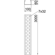 OBO Bettermann - Kabelrinne BKRS F 610 FS 60x100x3000 − 3 Meter