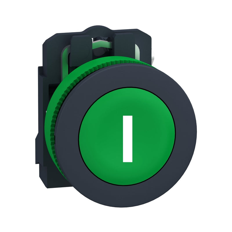 Schneider Electric - Drucktaster, Komplettgerät Drucktaster komplett XB5FA3311 gn, 30mm, 1S, in ws