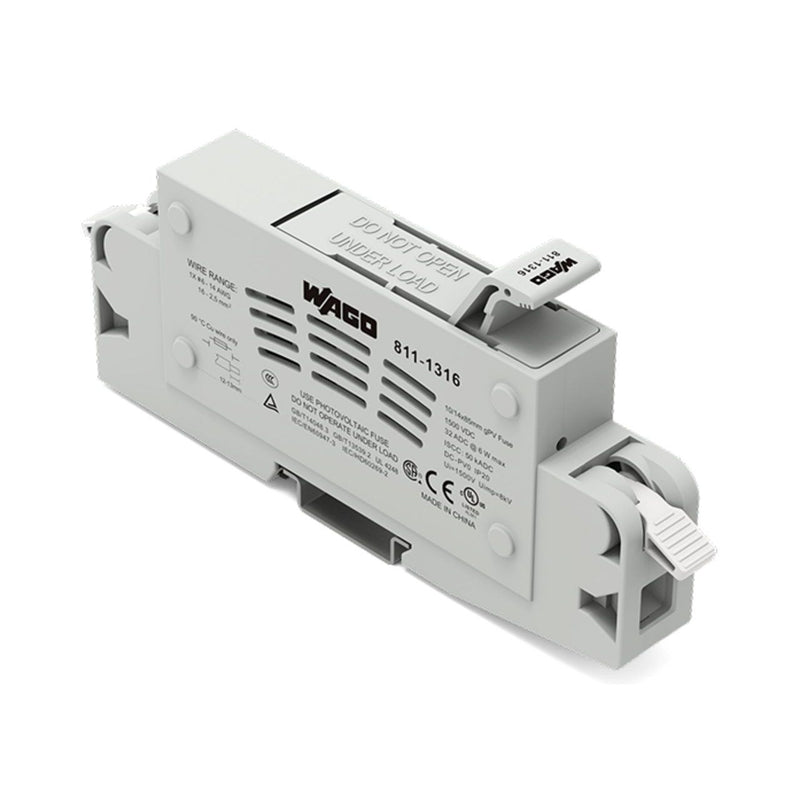 WAGO - Halter für zylindrische Sicherung 2-Leiter-Sicherungshalter 811-1316 lgr − 12 Stück
