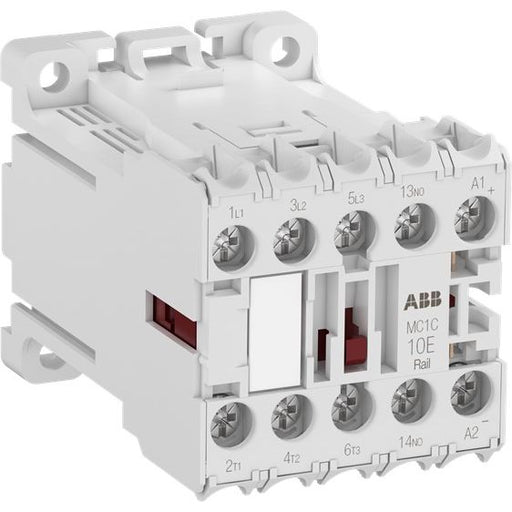 ABB Stotz S&J - Leistungsschütz zum Schalten von Wechselstrom Kleinschütz MC1C310ARWDD-RAIL 3S, Hilfs 1S, 24V DC
