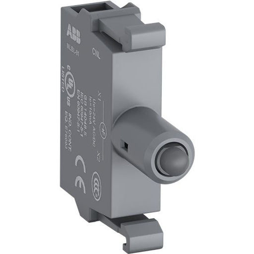 ABB Stotz S&J - Lampenfassungsblock für Befehls- und Meldegeräte Leuchtelement m.fest integ MLBL-03Y r.LED gelb, 60VACDC