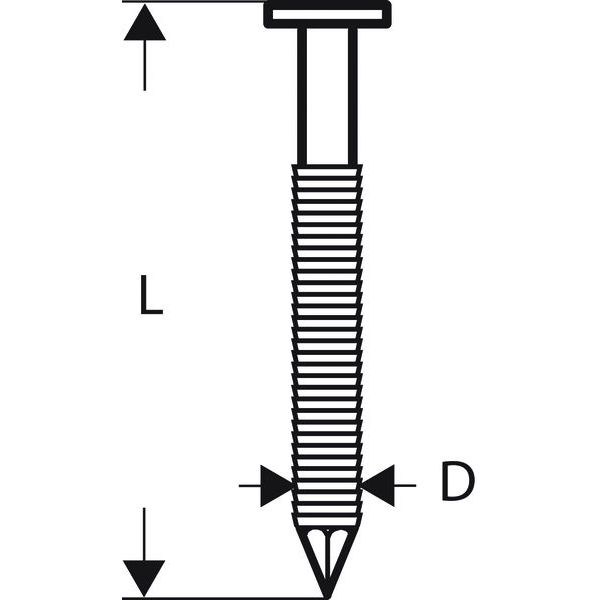 Bosch - Nagel für Nagelgerät Rundkopf-Streifennagel 2608200040(VE3000) SN21RK 75RHG 2,8 mm − 1 Packung