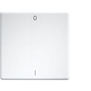 Eltako - Abdeckung/Bedienelement für Installationsschalterprogramme Wippe lasergraviert W-FT55-wg+IO f.55x55mm rws/glänz