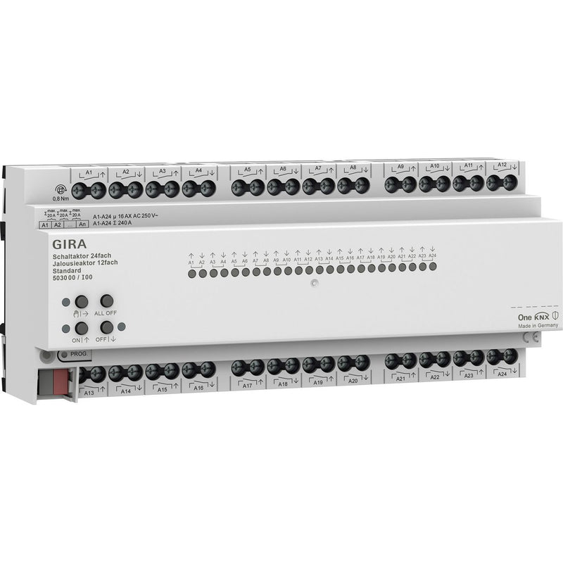 Gira - Bussystem-Schaltaktor Schalt-, Jalousieaktor 503000 24f/12f 16 A