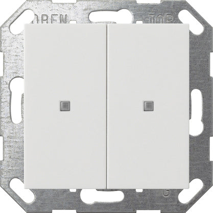 Gira - Bussystem-Tastwippe Taster Wippe 517303 KNX, 2f, Reinweiß