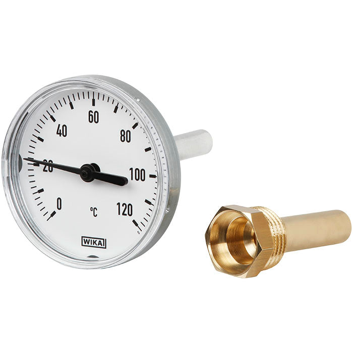 Wika Wiegand - Bimetall-Thermometer Bim.-Therm.43.20.080 St 14138755 0..120° Cl.2 L40x9mm