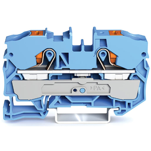 WAGO GmbH & Co. KG - Durchgangs-Reihenklemme 2-Leiter-Durchgangsklemme 2210-1204 10qmm, blau − 25 Stück