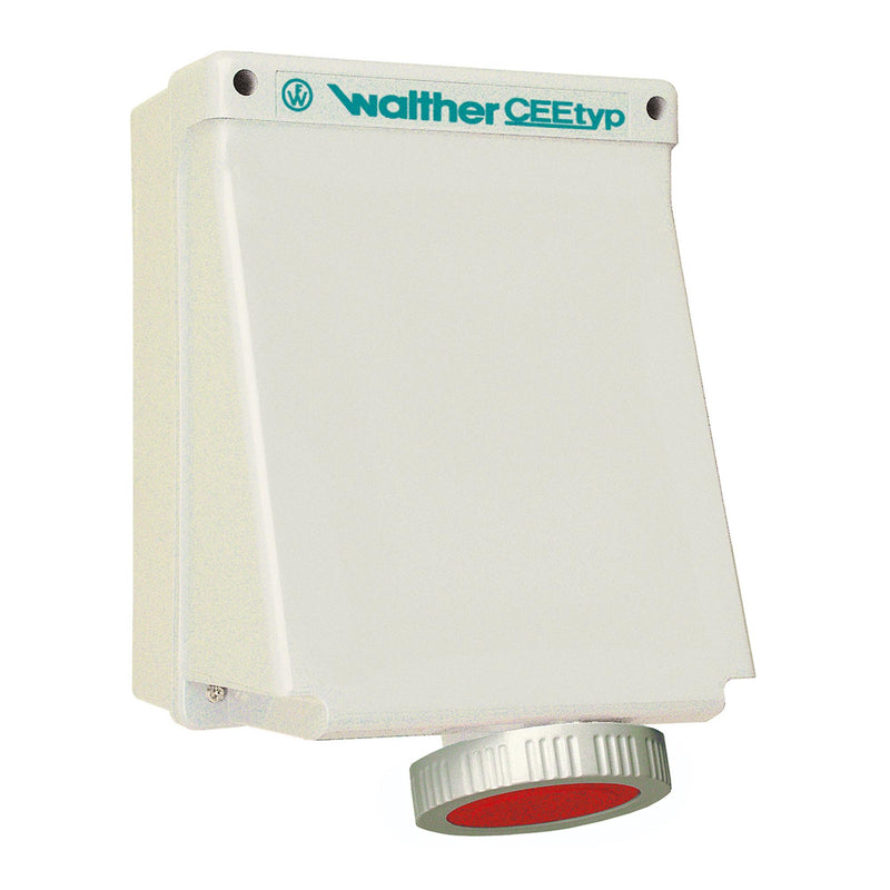 Walther Werke - CEE-Steckdose abschaltbar, abgesichert (IEC 60309) Wasserdichte Wandsteckdose AE139406MV 32A 4P 6h