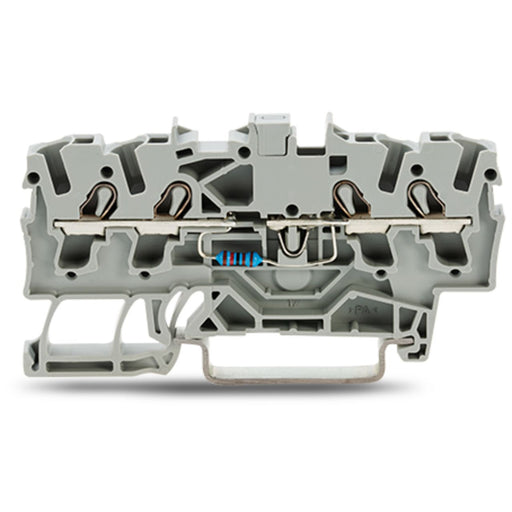 WAGO - Bauelement-Reihenklemme Bauelementklemme,4 Leiter 2002-1411/1000-737 Widerstand 2K0,grau − 100 Stück