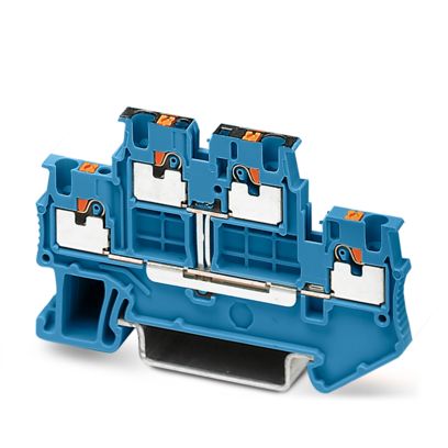 Phoenix Contact - Durchgangs-Reihenklemme Doppelstockklemme PTTB 1,5/S-PV BU − 50 Stück