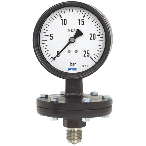 Wika Wiegand - Membranmanometer Plattenfedmano 422.12.100 9062483 Graugu -1bar G1/2B