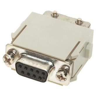 Harting - Kontakteinsatz für Rechtecksteckverbinder Buchseneinsat 09140093101 D-Sub Stecker,9-pol