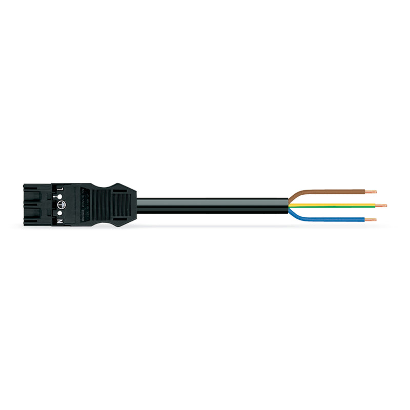 WAGO - Konfektionierte Leitung für steckbare Gebäudeinstallation konfekt. Anschlussleitung 771-9993/3206-801 Eca,Stecker