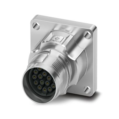 Phoenix Contact - Rundsteckverbinder, Einbau (ohne Leitung) Gerätesteckverbinder M17-17S1N8AW600S Vorderwand
