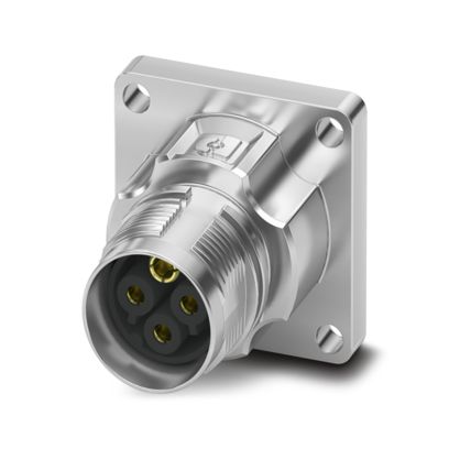 Phoenix Contact - Rundsteckverbinder, Einbau (ohne Leitung) Gerätesteckverbinder M17-3ES1N8AW600S Vorderwand