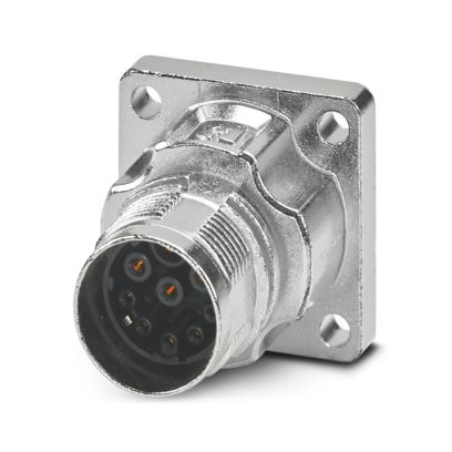 Phoenix Contact - Rundsteckverbinder, Einbau (ohne Leitung) Gerätesteckverbinder M17-8ES1N8AW500S Vorderwand