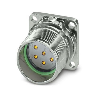 Phoenix Contact - Rundsteckverbinder, Einbau (ohne Leitung) Gerätesteckverbinder M23-06S1N8AW500S Vorderwand