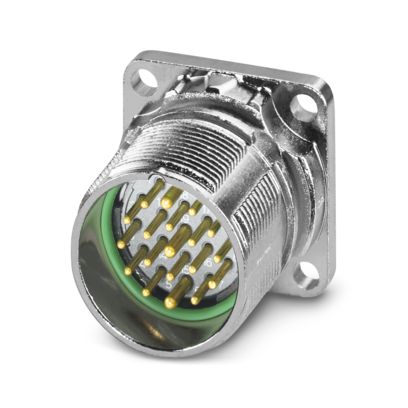 Phoenix Contact - Rundsteckverbinder, feldkonfektionierbar (Industriesteckverbinder) Gerätesteckverbinder M23-19P1N12W500S Vorderwand