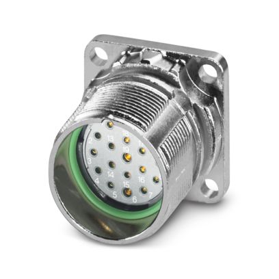 Phoenix Contact - Rundsteckverbinder, feldkonfektionierbar (Industriesteckverbinder) Gerätesteckverbinder M23-19S1N12W500S Vorderwand