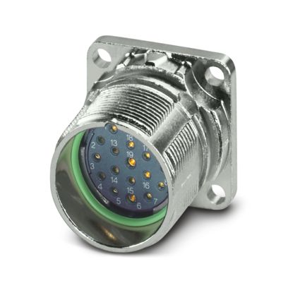 Phoenix Contact - Rundsteckverbinder, Einbau (ohne Leitung) Gerätesteckverbinder M23-1RS1N8AW500S Vorderwand