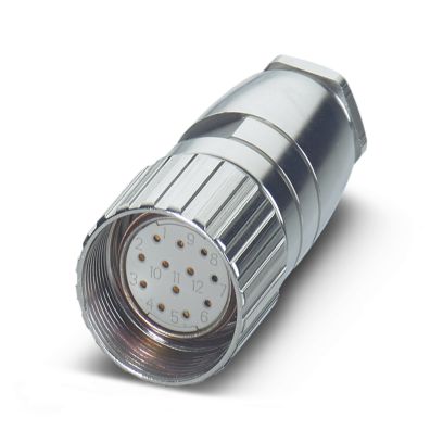 Phoenix Contact - Rundsteckverbinder, feldkonfektionierbar (Industriesteckverbinder) Kabelsteckverbinder RC-12S2N121K00X − 20 Stück