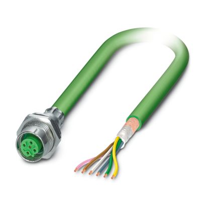 Phoenix Contact - Rundsteckverbinder, Einbau (mit Leitung) Gerätesteckverbinder SACCBP-M12FS#1239945 Hinterwand
