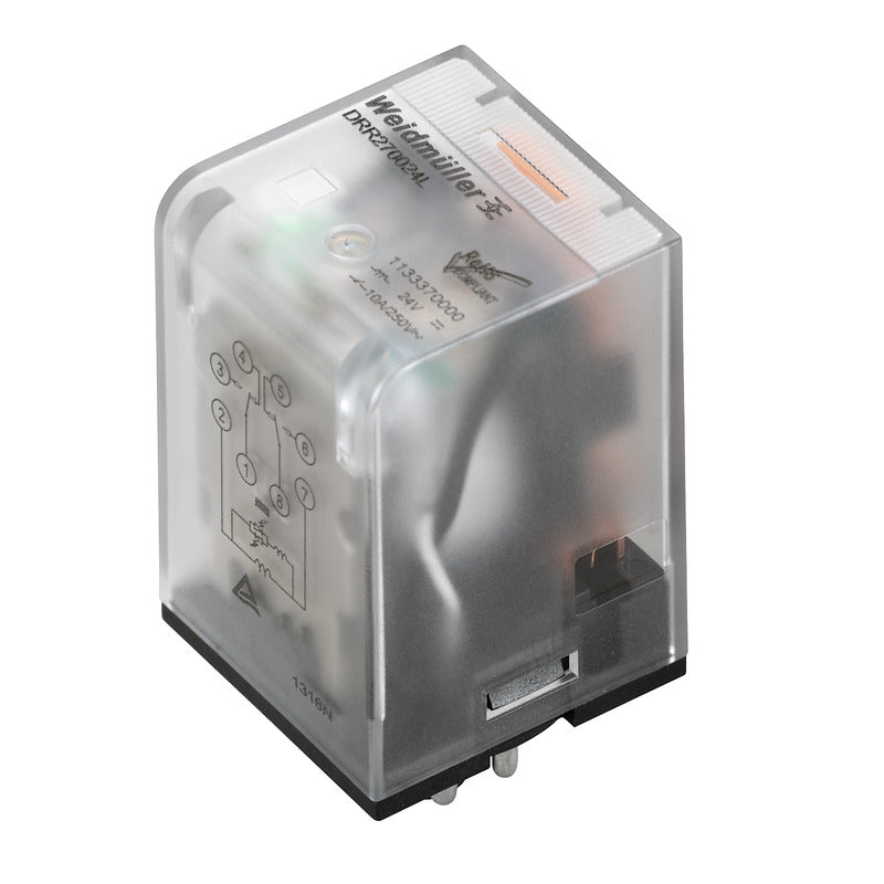 Weidmüller - Schaltrelais Industrierelais 24V AC DRR273524L 2 Wechsler (AgSnO) − 10 Stück
