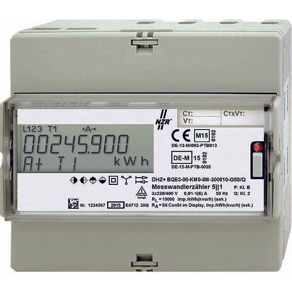 NZR - Elektrizitätszähler Wechsel-/Drehstromzähler 57320305 S0 2Tarif 1(6) A − 1 Stück