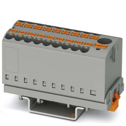 Phoenix Contact - Durchgangs-Reihenklemme Verteilerblock PTFIX6/12X2,5-NS35RD 0,14-4qmm, rot