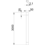 OBO Bettermann - Elektro-Installationsrohr Metall Aluminiumrohr SM50W ALU mit Gewinde − 15 Meter