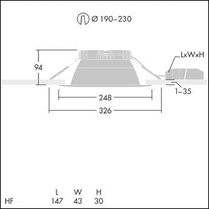 Thorn - Downlight/Strahler/Flutlicht LED-Downlight CETUS3L2000-840HFRWH 840