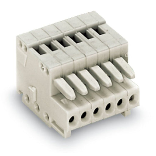 WAGO - Kabelsteckverbinder für Leiterplattensteckverbinder 1-Leiter-Federleiste 733-109 CAGECLAMP 0,5mm²,lgr − 100 Stück