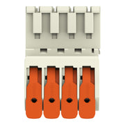 WAGO - Ein- und mehrpolige Klemmenleiste 1-Leiter-Stiftleiste 831-1204 Push-inCAGECLAMP,lgr − 24 Stück