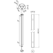 Vogels - Halterung für Audio-/Videosysteme Abhängungsprofil PUC2408 si Connect-it,L 80 cm