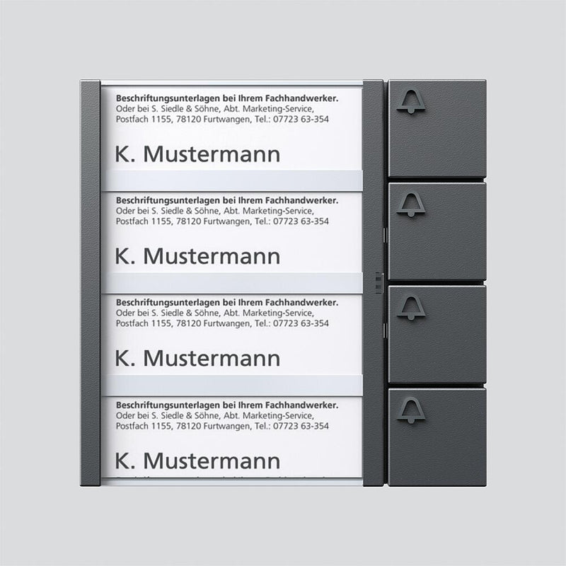 Siedle&Söhne - Funktionsmodul für Türkommunikation Bus-Tasten-Modul BTM 650-04 DG dgr/gli