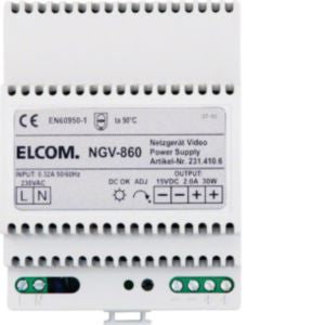Elcom - Netzgerät für Türkommunikation Netzgerät 230 VAC NGV-860 i2-Bus, 15VDC, 2A