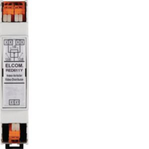 Elcom - Zusatzgerät für Türkommunikation Videoverteiler/Abzweiger RED611Y 2Draht REG