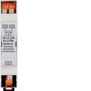 Elcom - Zusatzgerät für Türkommunikation Videoverteiler RED612Y 2-fach 2Draht REG