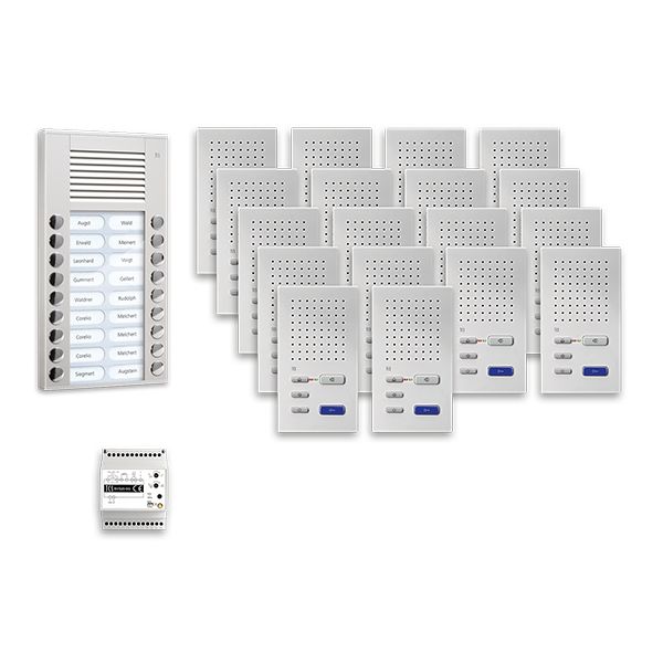 TCS Tür Control - Türsprech-Set Audio Außenstation Pack 18 PPAF18-EN/02 PES18 Tasten AP
