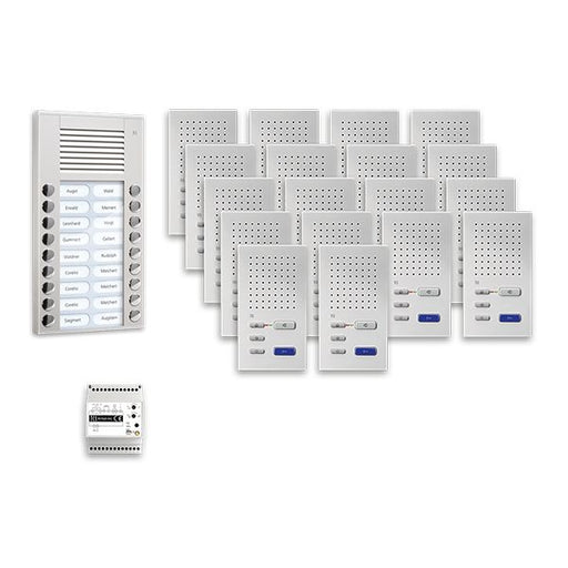 TCS Tür Control - Türsprech-Set Audio Außenstation Pack 18 PPAF18-EN/02 PES18 Tasten AP