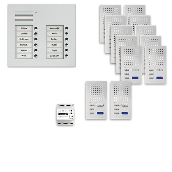 TCS Tür Control - Türsprech-Set Audio Außenstation Pack 12 PPUF12/2-EN/02 PUK 2reihig12Tast.UP