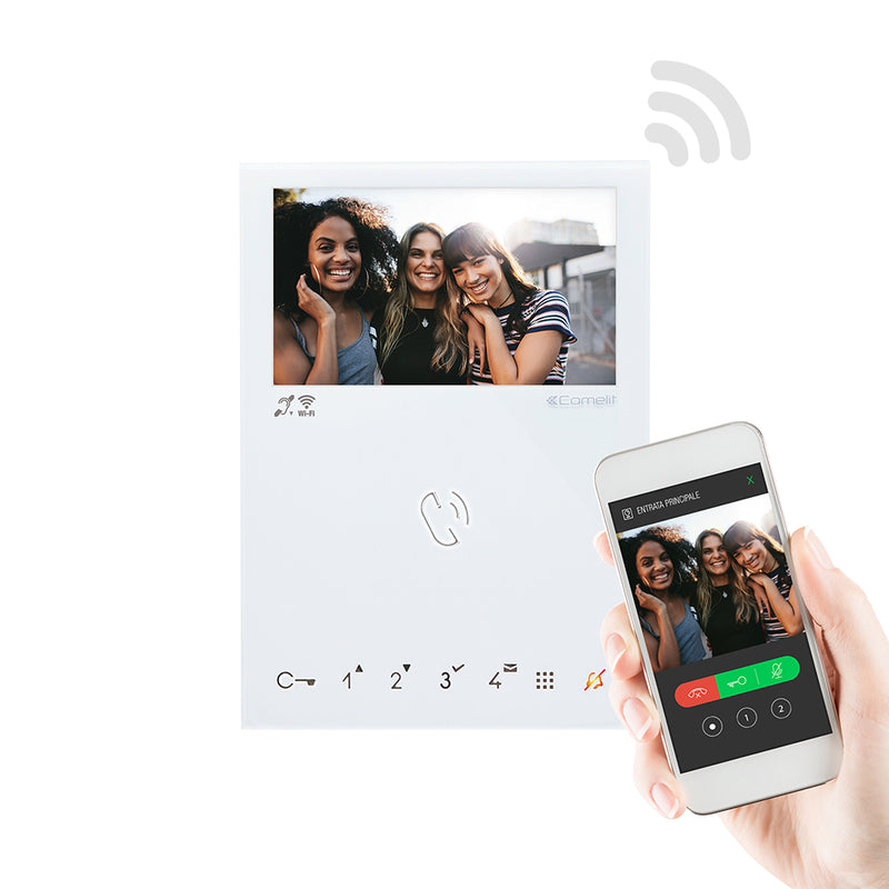 Comelit - Innenstation für Türkommunikation Innenstation Video Mini 6741W/BM WiFi Induktion SBC