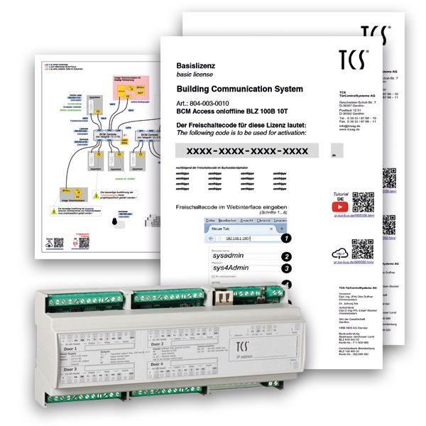 TCS Tür Control - Zusatzgerät für Türkommunikation Fernwartungsbundle 889-003-1001 für Serie ADX5