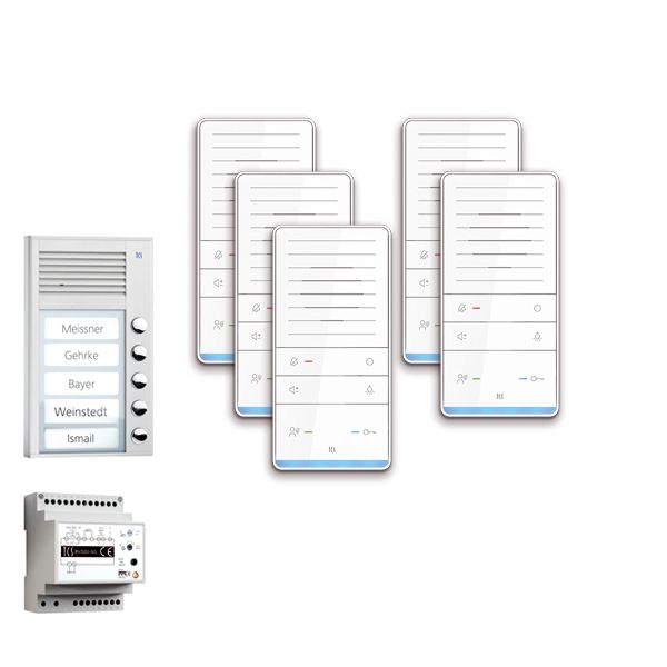 TCS Tür Control - Türsprech-Set audio:pack Aufputz f. 5WE PAAF051/001 m. Außenstation PAK