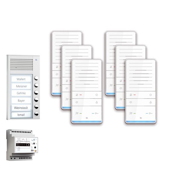 TCS Tür Control - Türsprech-Set audio:pack Aufputz f. 6WE PAAF061/001 m. Außenstation PAK