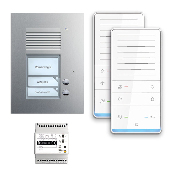 TCS Tür Control - Türsprech-Set audio:pack Unterputz f.2WE PAUF021/001 m. Außenstation PUK − 1 Stück